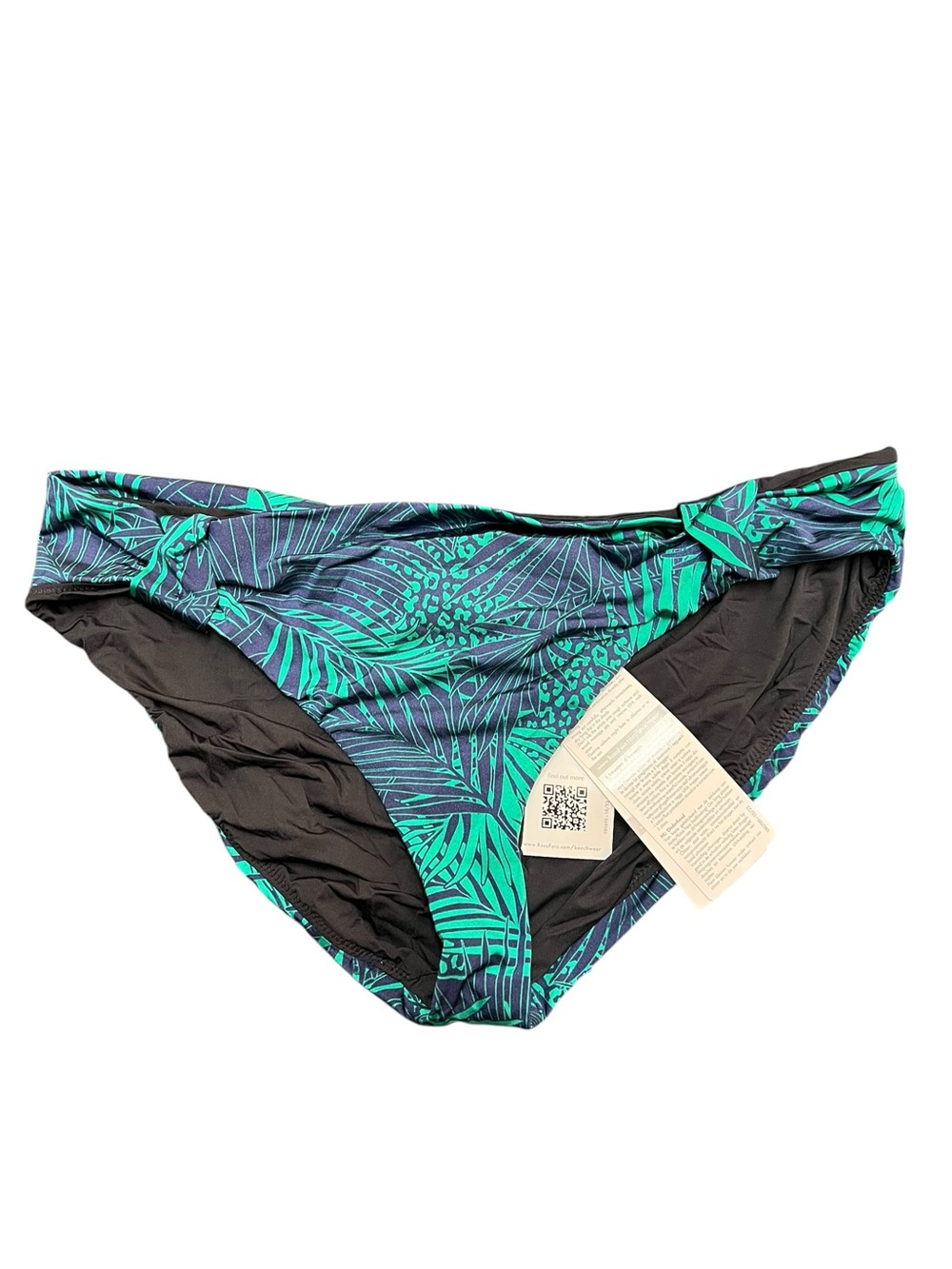 New Rosa Faia Women’s Green Leaf Print Bikini Swim‎ Bottom Summer Beach Vacation